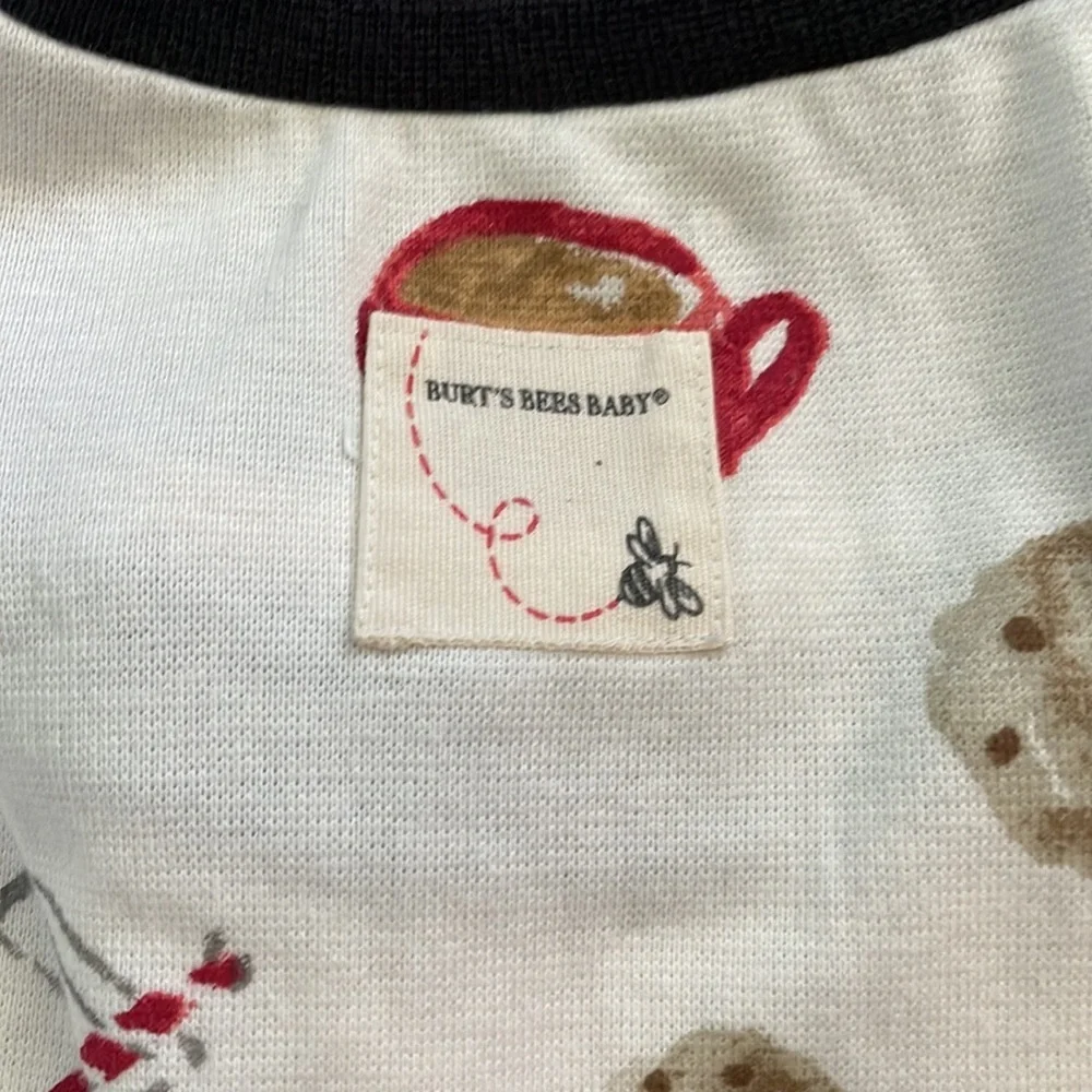 Burt's Bees White Cookie Print Pajama Set - Picture 3 of 6